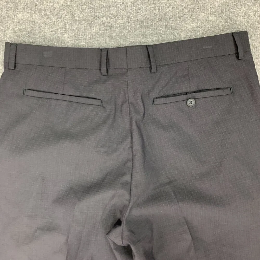 Banana Republic Classic Dress Pant Mens 35 Gray Straight Leg Mid Rise Flat Front